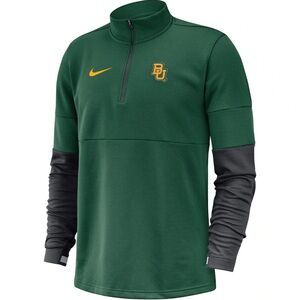 Men's large Nike Baylor‎ Bears Coaches Quarter-Zip Pullover long sleeve gear
